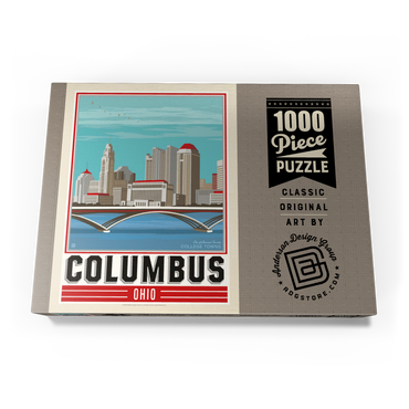 Darstellung des Puzzle Motivs American College Towns: Columbus, OH 1000 Puzzle Schachtel Ansicht3
