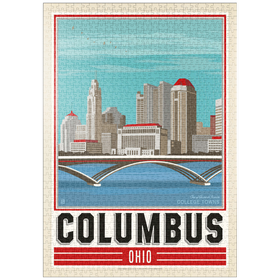 Darstellung des Puzzle-Motivs American College Towns: Columbus, OH – Puzzleteile: 1000