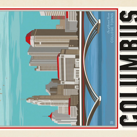 Darstellung des Puzzle Motivs American College Towns: Columbus, OH American College Towns: Columbus, OH 1000 Puzzle 3D Modell