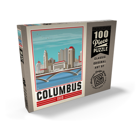 Darstellung des Puzzle Motivs American College Towns: Columbus, OH American College Towns: Columbus, OH 100 Puzzle Schachtel Ansicht2