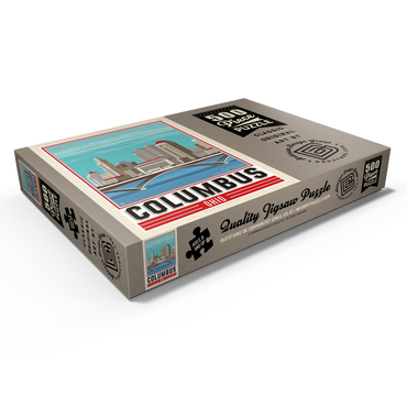 Darstellung des Puzzle Motivs American College Towns: Columbus, OH 500 Puzzle Schachtel Ansicht1