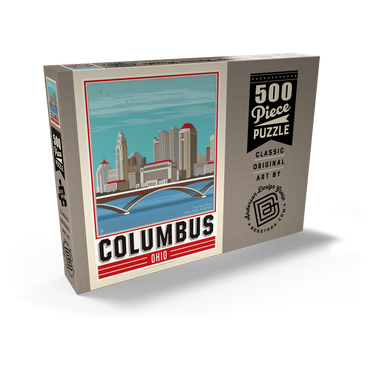 Darstellung des Puzzle Motivs American College Towns: Columbus, OH 500 Puzzle Schachtel Ansicht2
