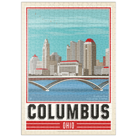 Darstellung des Puzzle Motivs American College Towns: Columbus, OH - Puzzleteile: 500