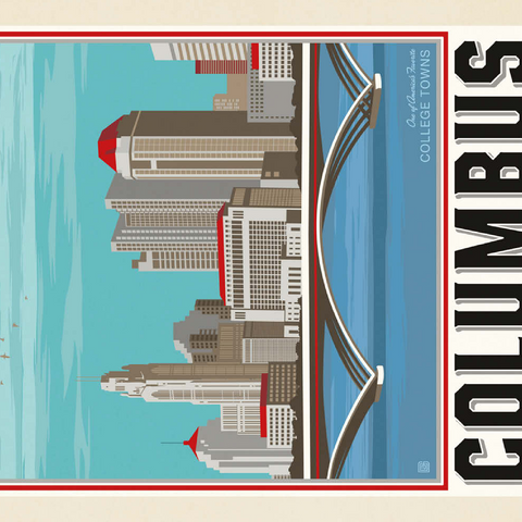 Darstellung des Puzzle Motivs American College Towns: Columbus, OH American College Towns: Columbus, OH 500 Puzzle 3D Modell