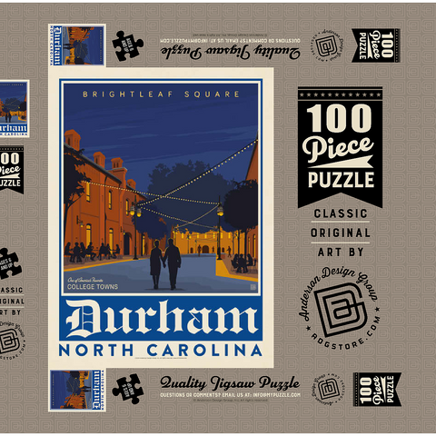 Darstellung des Puzzle Motivs American College Towns: Durham, NC American College Towns: Durham, NC 100 Puzzle Schachtel 3D Modell