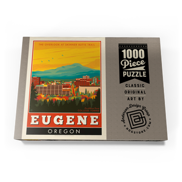 Darstellung des Puzzle Motivs American College Towns: Eugene, Oregon 1000 Puzzle Schachtel Ansicht3