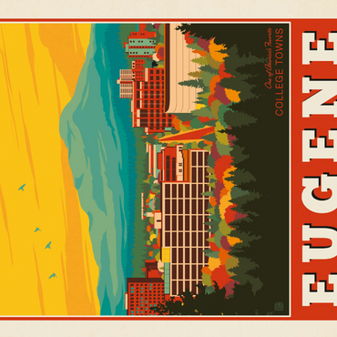 Darstellung des Puzzle Motivs American College Towns: Eugene, Oregon 1000 Puzzle 3D Modell