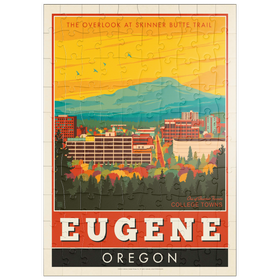 Darstellung des Puzzle Motivs American College Towns: Eugene, Oregon - Puzzleteile: 100