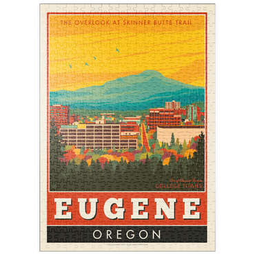 Darstellung des Puzzle Motivs puzzleplate American College Towns: Eugene, Oregon 500 Puzzle