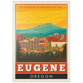 Darstellung des Puzzle Motivs American College Towns: Eugene, Oregon - Puzzleteile: 500