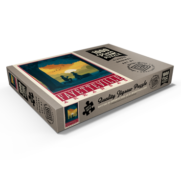 Darstellung des Puzzle Motivs American College Towns: Fayetteville, Arkansas 1000 Puzzle Schachtel Ansicht1