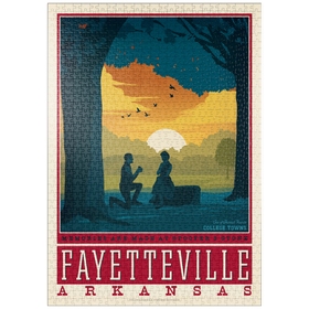 Darstellung des Puzzle-Motivs American College Towns: Fayetteville, Arkansas – Puzzleteile: 1000