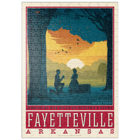 Darstellung des Puzzle Motivs American College Towns: Fayetteville, Arkansas - Puzzleteile: 200