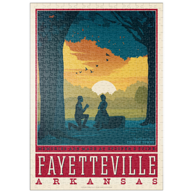 Darstellung des Puzzle Motivs American College Towns: Fayetteville, Arkansas - Puzzleteile: 500