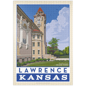 Darstellung des Puzzle Motivs American College Towns: Lawrence, Kansas - Puzzleteile: 1000