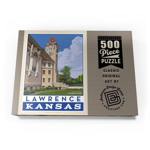 Darstellung des Puzzle Motivs American College Towns: Lawrence, Kansas American College Towns: Lawrence, Kansas 500 Puzzle Schachtel Ansicht3