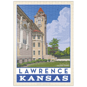 Darstellung des Puzzle Motivs American College Towns: Lawrence, Kansas - Puzzleteile: 500