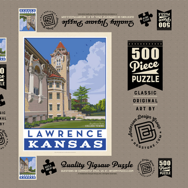 Darstellung des Puzzle Motivs American College Towns: Lawrence, Kansas 500 Puzzle Schachtel 3D Modell