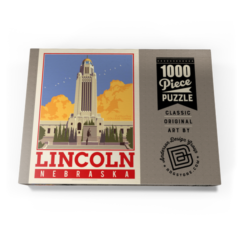 Darstellung des Puzzle Motivs American College Towns: Lincoln, NE American College Towns: Lincoln, NE 1000 Puzzle Schachtel Ansicht3