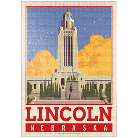 Darstellung des Puzzle-Motivs American College Towns: Lincoln, NE – Puzzleteile: 1000