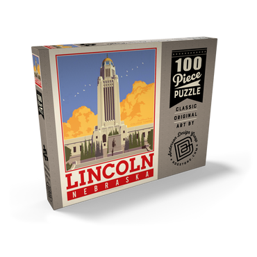 Darstellung des Puzzle Motivs American College Towns: Lincoln, NE 100 Puzzle Schachtel Ansicht2