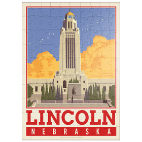 Darstellung des Puzzle Motivs American College Towns: Lincoln, NE - Puzzleteile: 100