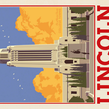 Darstellung des Puzzle Motivs American College Towns: Lincoln, NE 200 Puzzle 3D Modell