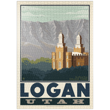 Darstellung des Puzzle Motivs puzzleplate American College Towns: Logan, Utah 1000 Puzzle