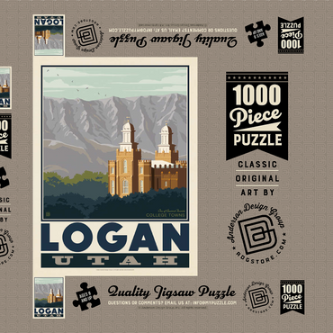 Darstellung des Puzzle Motivs American College Towns: Logan, Utah 1000 Puzzle Schachtel 3D Modell