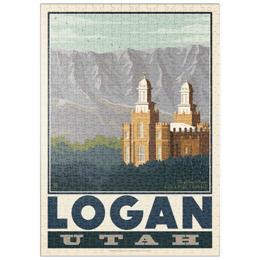 Darstellung des Puzzle Motivs puzzleplate American College Towns: Logan, Utah 500 Puzzle