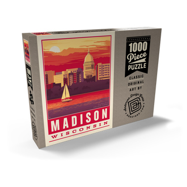 Darstellung des Puzzle Motivs American College Towns: Madison, WI 1000 Puzzle Schachtel Ansicht2