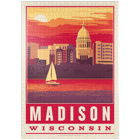 Darstellung des Puzzle-Motivs American College Towns: Madison, WI – Puzzleteile: 1000