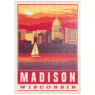 Darstellung des Puzzle Motivs puzzleplate American College Towns: Madison, WI 100 Puzzle