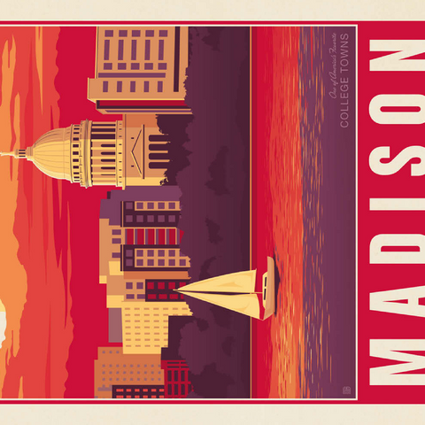 Darstellung des Puzzle Motivs American College Towns: Madison, WI American College Towns: Madison, WI 500 Puzzle 3D Modell