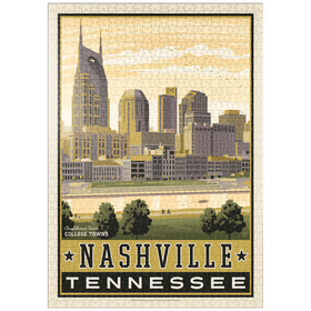 Darstellung des Puzzle Motivs American College Towns: Nashville, TN - Puzzleteile: 1000