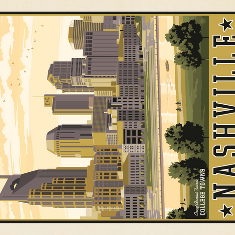 Darstellung des Puzzle Motivs American College Towns: Nashville, TN American College Towns: Nashville, TN 1000 Puzzle 3D Modell