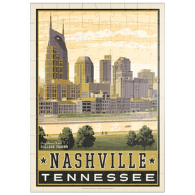 Darstellung des Puzzle Motivs American College Towns: Nashville, TN - Puzzleteile: 100