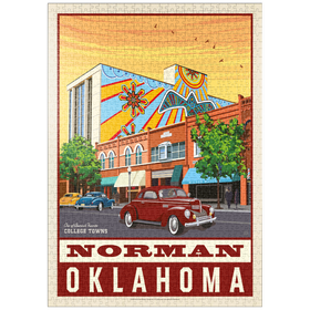 Darstellung des Puzzle-Motivs American College Towns: Norman, Oklahoma – Puzzleteile: 1000