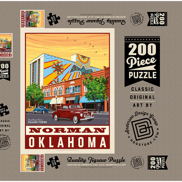 Darstellung des Puzzle Motivs American College Towns: Norman, Oklahoma 200 Puzzle Schachtel 3D Modell