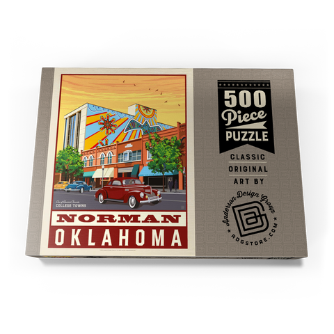 Darstellung des Puzzle Motivs American College Towns: Norman, Oklahoma American College Towns: Norman, Oklahoma 500 Puzzle Schachtel Ansicht3