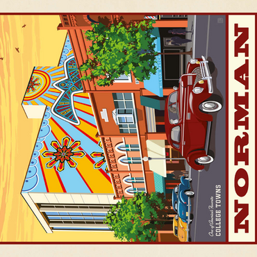 Darstellung des Puzzle Motivs American College Towns: Norman, Oklahoma 500 Puzzle 3D Modell