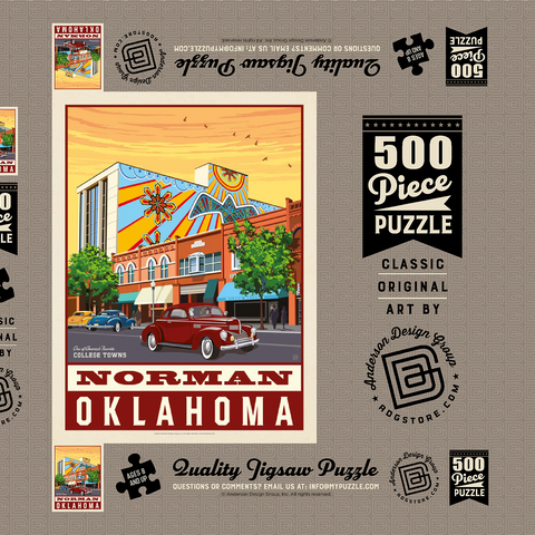 Darstellung des Puzzle Motivs American College Towns: Norman, Oklahoma American College Towns: Norman, Oklahoma 500 Puzzle Schachtel 3D Modell