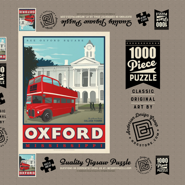 Darstellung des Puzzle Motivs American College Towns: Oxford, Mississippi 1000 Puzzle Schachtel 3D Modell
