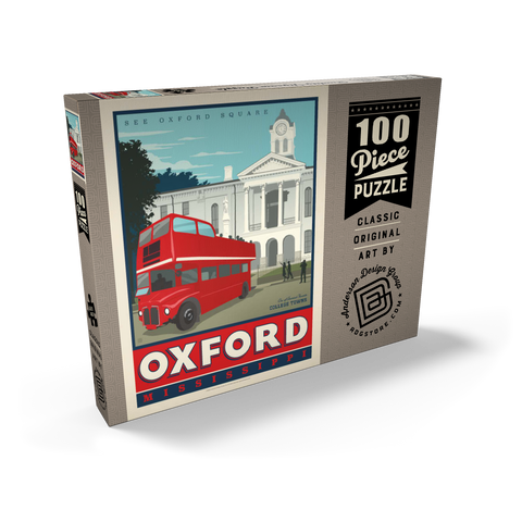 Darstellung des Puzzle Motivs American College Towns: Oxford, Mississippi American College Towns: Oxford, Mississippi 100 Puzzle Schachtel Ansicht2