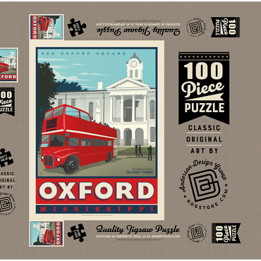 Darstellung des Puzzle Motivs American College Towns: Oxford, Mississippi 100 Puzzle Schachtel 3D Modell