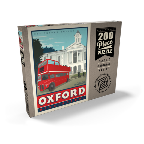 Darstellung des Puzzle Motivs American College Towns: Oxford, Mississippi American College Towns: Oxford, Mississippi 200 Puzzle Schachtel Ansicht2