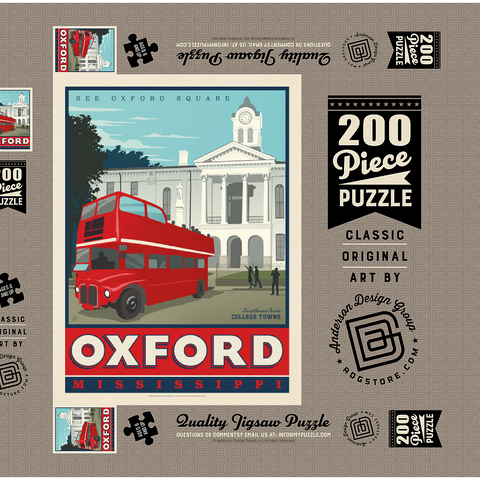 Darstellung des Puzzle Motivs American College Towns: Oxford, Mississippi American College Towns: Oxford, Mississippi 200 Puzzle Schachtel 3D Modell