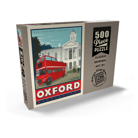 Darstellung des Puzzle Motivs American College Towns: Oxford, Mississippi American College Towns: Oxford, Mississippi 500 Puzzle Schachtel Ansicht2