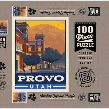 Darstellung des Puzzle Motivs American College Towns: Provo, Utah 100 Puzzle Schachtel 3D Modell