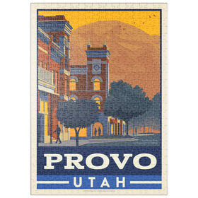 Darstellung des Puzzle Motivs American College Towns: Provo, Utah - Puzzleteile: 500
